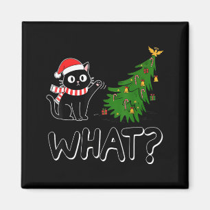 Funny Black Cat Christmas Tree Merry Xmas Humor Ca Magnet