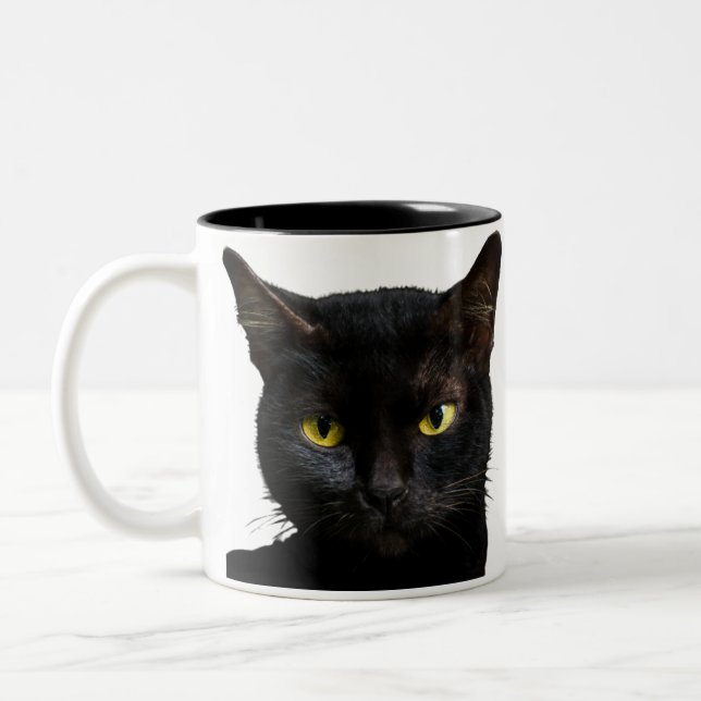 Funny Black Cat Coffee mug Cut Cat Lover Gifts  (Left)