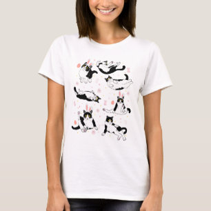 Funny Black Cat Easter Egg Happy Easter Bunny Tuxe T-Shirt