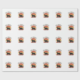 Funny Black Cat Ew People Vintage Retro Design_1 Wrapping Paper