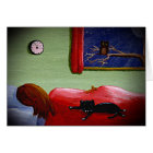 Funny Black Cat Girl Owl Card Creationarts