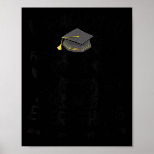 Funny Black Cat Graduation Animal I Graduated Cl 2 Poster