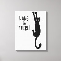 Funny Black Cat Hanging On | Hang in There!