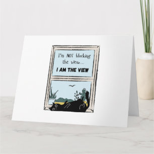 Funny Black Cat, I am the view Card