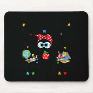Funny Black Cat I Survived 67 Days Of School I'm F Mouse Mat