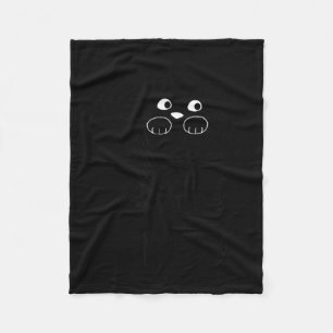 Funny Black Cat Kit-Tea Graphic Fleece Blanket