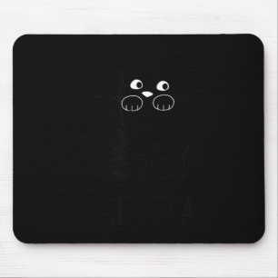 Funny Black Cat Kit-Tea Graphic Mouse Mat