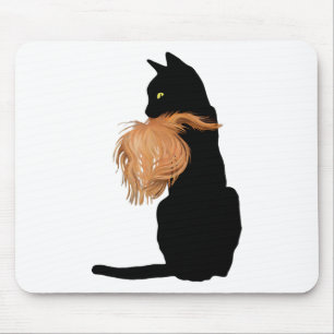 Funny Black Cat Lady Kamala With Trump Hair Vote K Mouse Mat