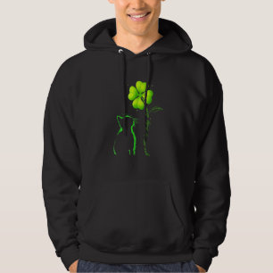 Funny Black Cat My Lucky Charm Shamrockst Patricks Hoodie