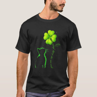 Funny Black Cat My Lucky Charm Shamrockst Patricks T-Shirt