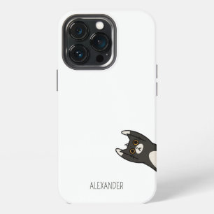 Funny Black Cat Personalised iPhone 13 Pro Case