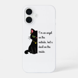 funny black cat phone case
