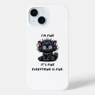funny black cat phone case
