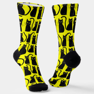 Funny Black Cat Socks