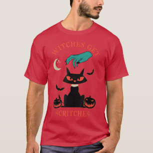 Funny Black Cat Witch Halloween Meme 3700370 T-Shirt