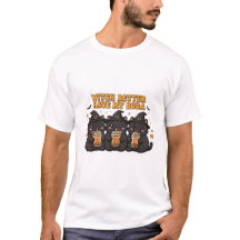 Funny Black Cats Graphic T-Shirt - Cute Cartoon Ca