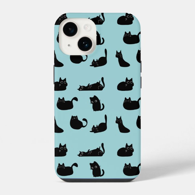 Funny Black Cats iPhone Case (Back)