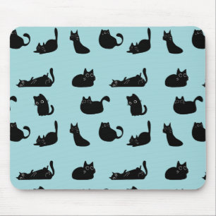 Funny Black Cats Mouse Mat