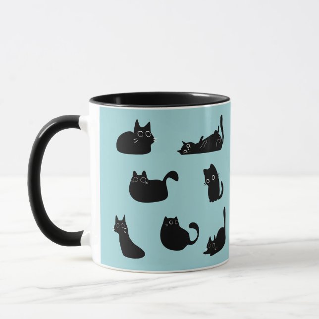 Funny Black Cats Mug (Left)