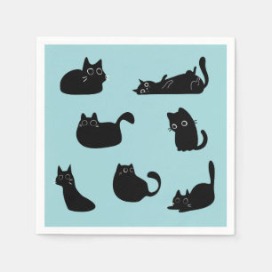 Funny Black Cats Napkin