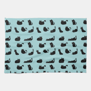 Funny Black Cats Tea Towel