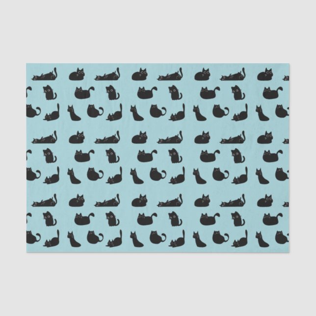 Funny Black Cats Tissue Paper (Front)