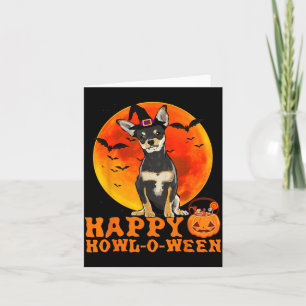 Funny Black Chihuahua Dog Halloween Happy Card