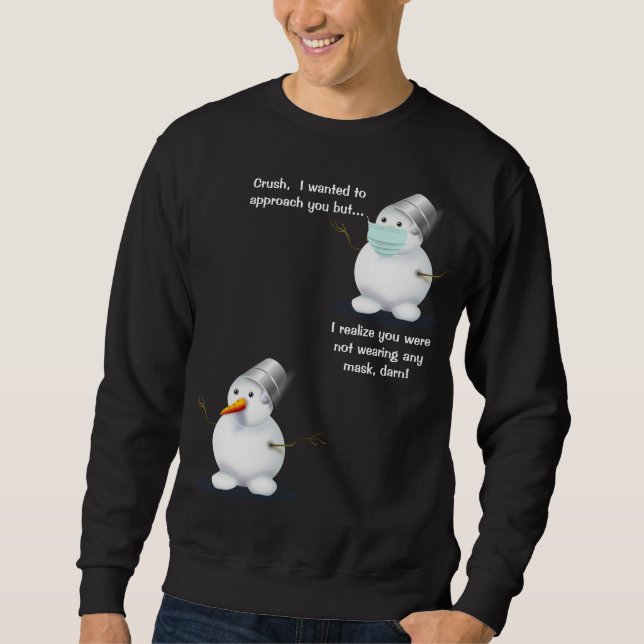 Funny  Black  Christmas Snowman Sweatshirt (Front)