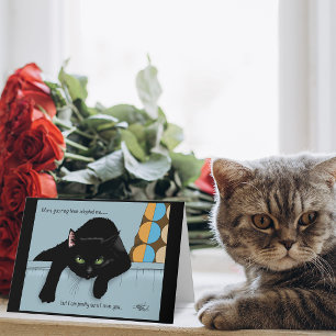 Funny Black Cute Best Cat Mum Mother’s Day Card