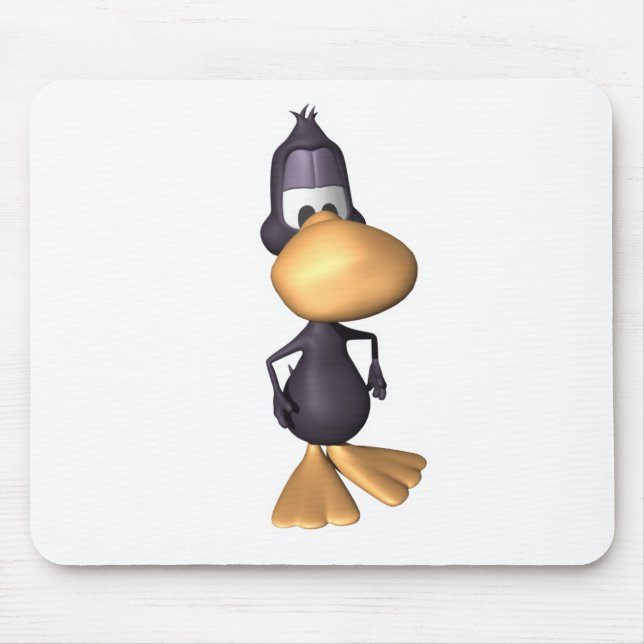 funny black duck mouse mat (Front)