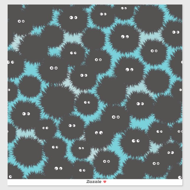 Funny black fluffy monsters  (Sheet)
