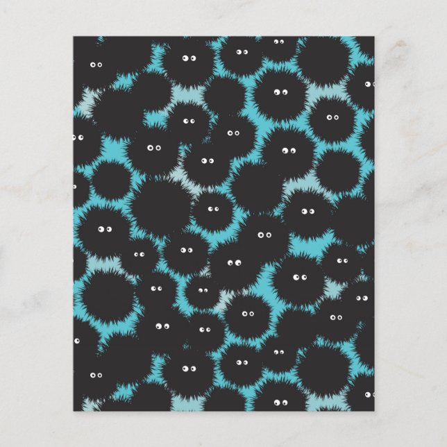 Funny black fluffy monsters  (Front)