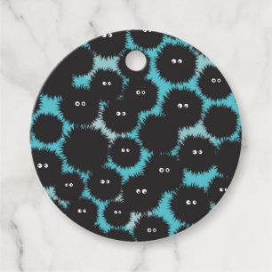 Funny black fluffy monsters favour tags