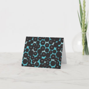 Funny black fluffy monsters  invitation