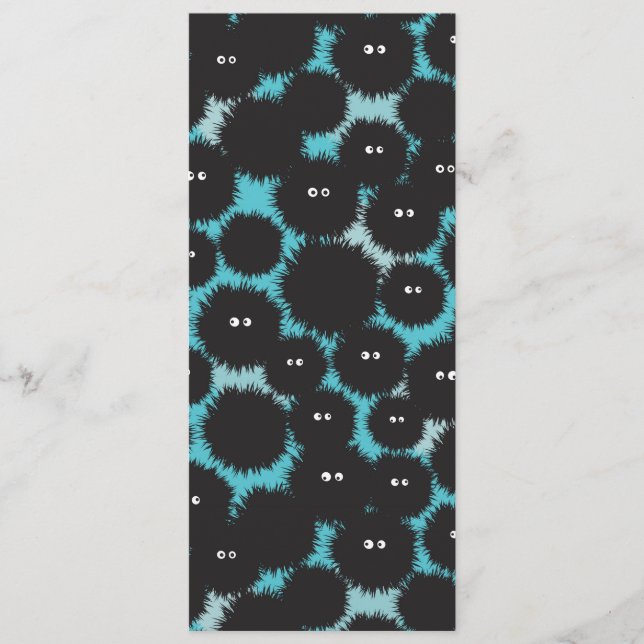 Funny black fluffy monsters  menu (Front)