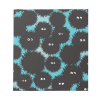 Funny black fluffy monsters