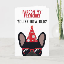 Funny Black French Bulldog Birthday