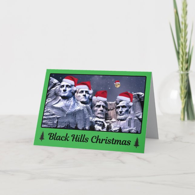 Funny Black Hills Christmas Card (Front)