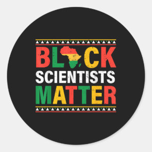 Funny Black History Month Black Scientists Men Wom Classic Round Sticker