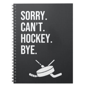 Funny Black Hockey Gifts For Him Men Sports Simple Notebook