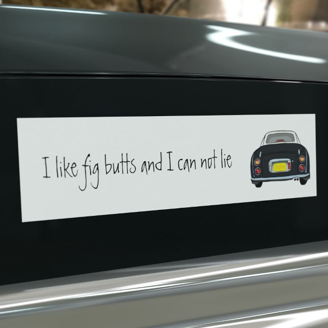 Funny Black I Like Figaro Car Bumper Sticker (Do you like Black Figaro cars & can not lie? This is the car bumper sticker just for you)