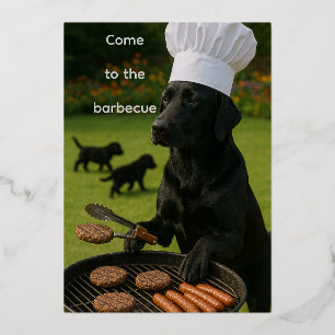Funny Black Lab Barbecue 
