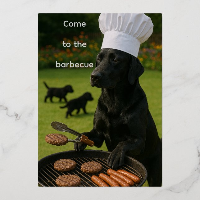 Funny Black Lab Barbecue  (Front)
