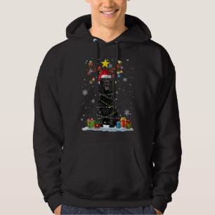 Funny Black Lab Dog Christmas Reindeer Christmas L Hoodie