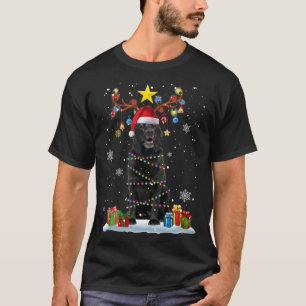 Funny Black Lab Dog Christmas Reindeer Christmas L T-Shirt