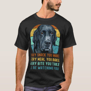 Funny Black Lab Labrador Retriever Dog Every Snack T-Shirt