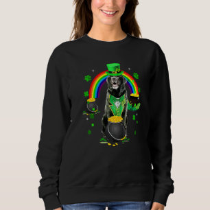 Funny Black Lab Leprechaun Shamrock St Patrick's D Sweatshirt