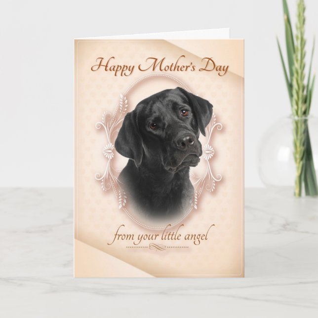 Funny Black Lab Mother's Day Humor Card (Front)