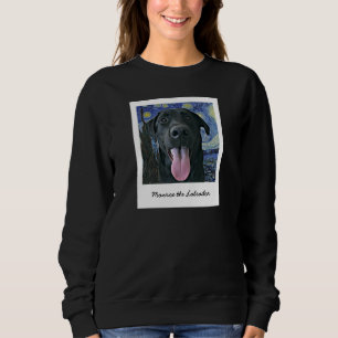 Funny Black Lab Pet Personalised Photo and Text  Sweatshirt