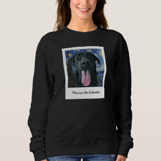 Funny Black Lab Pet Personalised Photo and Text Sweatshirt